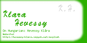 klara hevessy business card