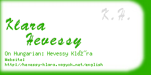 klara hevessy business card